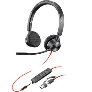 Poly Blackwire 3325 USB-C Stereo-Headset, zertifiziert für Microsoft Teams, + 3,5-mm-Stecker + USB-A/C-Adapter Poly Blackwire 3325 USB-C Stereo-Headset, zertifiziert für Microsoft Teams, + 3,5-mm-Stecker + USB-A/C-Adapter
