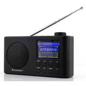 Portables Internetradio Soundmaster® IR6500SW, DAB+/UKW, 2 W, Einschlaf- und Weckfunktion, Bluetooth, Akku, B 160 x T 45 x H 95 mm, schwarz Portables Internetradio Soundmaster® IR6500SW, DAB+/UKW, 2 W, Einschlaf- und Weckfunktion, Bluetooth, Akku, B 160 x T 45 x H 95 mm, schwarz
