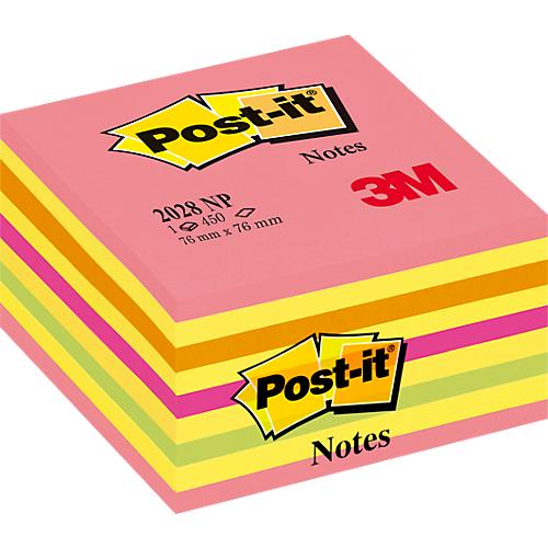 POST-IT Haftnotiz Würfel, 76 mm x 76 mm, neonpink