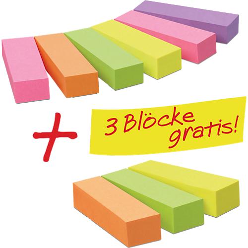 Post it Haftnotizen-Blöcke Page Marker 670-6, 15 x 50 mm, 6 Stück + 3 Haftnotizen-Blöcke GRATIS