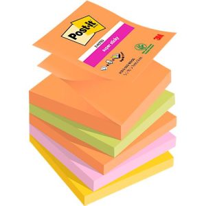 POST-IT Haftnotizen Super Sticky Z-Notes Boost R330-5SS-BOOS, 76 x 76 mm, farbig, 5 x 90 Blatt POST-IT Haftnotizen Super Sticky Z-Notes Boost R330-5SS-BOOS, 76 x 76 mm, farbig, 5 x 90 Blatt