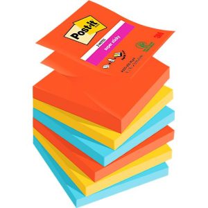 Post-it Haftnotizen Super Sticky Z-Notes Playful R330-6SS-PLAY, 6 x 90 Blatt, farbsortiert Post-it Haftnotizen Super Sticky Z-Notes Playful R330-6SS-PLAY, 6 x 90 Blatt, farbsortiert