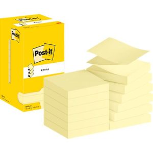 POST-IT Haftnotizen Super Sticky Z-Notes R330, 76 x 76 mm, wiederablösbar, cellophanfrei verpackt, 12 x 100 Blatt, gelb POST-IT Haftnotizen Super Sticky Z-Notes R330, 76 x 76 mm, wiederablösbar, cellophanfrei verpackt, 12 x 100 Blatt, gelb