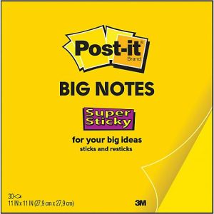 Post-it® Super Sticky Big Notes BN11-EU, 279 x 279 mm, 30 Blatt, gelb Post-it® Super Sticky Big Notes BN11-EU, 279 x 279 mm, 30 Blatt, gelb
