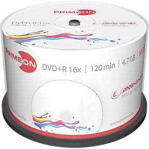 PRIMEON DVD+R, bedruckbar, bis 16fach, 4,7 GB/120 min, 50er-Spindel PRIMEON DVD+R, bedruckbar, bis 16fach, 4,7 GB/120 min, 50er-Spindel