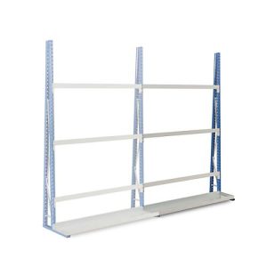 Profil-Lagerregal, einseitig, Anbaufeld, H 2500 x L 1500 x T 340 mm Profil-Lagerregal, einseitig, Anbaufeld, H 2500 x L 1500 x T 340 mm