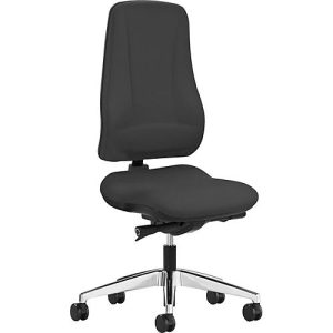 Prosedia Bürostuhl LEANOS V KOMFORT, Synchronmechanik, ohne Armlehnen, hohe Rückenlehne, schwarz/alupoliert Prosedia Bürostuhl LEANOS V KOMFORT, Synchronmechanik, ohne Armlehnen, hohe Rückenlehne, schwarz/alupoliert