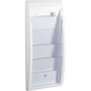 Prospektwandhalter Quickfit, 4 Fächer, DIN A4, weiß Prospektwandhalter Quickfit, 4 Fächer, DIN A4, weiß