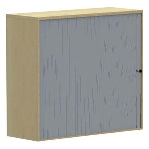 Querrollladen-Aufsatzschrank BEXXSTAR, 3 Ordnerhöhen, B 1200 x T 445 x H 1070 mm, Buche-Dekor