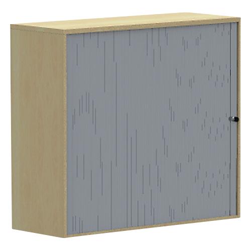 Querrollladen-Aufsatzschrank BEXXSTAR, 3 Ordnerhöhen, B 1200 x T 445 x H 1070 mm, Buche-Dekor