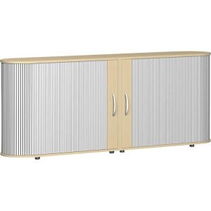 Querrollladenschrank Alicante, B 2000 x T 400 x H 828 mm, Ahorn-Dekor