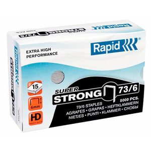 Rapid SuperStrong Heftklammern 73/6, heftet bis 15 Blatt, 5.000 Stück Rapid SuperStrong Heftklammern 73/6, heftet bis 15 Blatt, 5.000 Stück