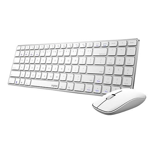 Rapoo 9300M - Tastatur-und-Maus-Set - kabellos - 2.4 GHz, Bluetooth 4.0, Bluetooth 3.0 - QWERTZ - Deutsch