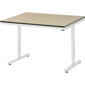 Rau Arbeitstisch Adlatus, elektrisch höhenverstellbar, 22 mm MDF-Platte, bis 150 kg, B 1250 x T 1000 x H 720-1120 mm, braun/lichtgrau Rau Arbeitstisch Adlatus, elektrisch höhenverstellbar, 22 mm MDF-Platte, bis 150 kg, B 1250 x T 1000 x H 720-1120 mm, braun/lichtgrau