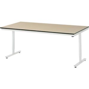 Rau Arbeitstisch Adlatus, elektrisch höhenverstellbar, 22 mm MDF-Platte, bis 150 kg, B 2000 x T 1000 x H 720-1120 mm, braun/lichtgrau Rau Arbeitstisch Adlatus, elektrisch höhenverstellbar, 22 mm MDF-Platte, bis 150 kg, B 2000 x T 1000 x H 720-1120 mm, braun/lichtgrau