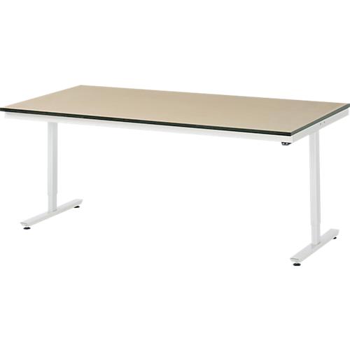 Rau Arbeitstisch Adlatus, elektrisch höhenverstellbar, 22 mm MDF-Platte, bis 150 kg, B 2000 x T 1000 x H 720-1120 mm, braun/lichtgrau
