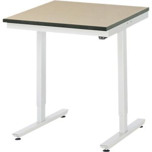 Rau Arbeitstisch Adlatus, elektrisch höhenverstellbar, 22 mm MDF-Platte, bis 150 kg, B 750 x T 800 x H 720-1120 mm, braun/lichtgrau Rau Arbeitstisch Adlatus, elektrisch höhenverstellbar, 22 mm MDF-Platte, bis 150 kg, B 750 x T 800 x H 720-1120 mm, braun/lichtgrau