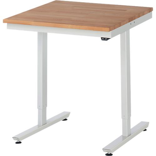 Rau Arbeitstisch Adlatus, elektrisch höhenverstellbar, 25 mm geölte Massivholzplatte, bis 150 kg, B 1250 x T 800 x H 720-1120 mm, Buche/lichtgrau