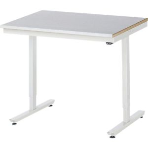 Rau Arbeitstisch Adlatus, elektrisch höhenverstellbar, 25 mm MDF-Platte, Stahlblechbelag, 150 kg, B 1000 x T 800 x H 720-1120 mm, silber/lichtgrau Rau Arbeitstisch Adlatus, elektrisch höhenverstellbar, 25 mm MDF-Platte, Stahlblechbelag, 150 kg, B 1000 x T 800 x H 720-1120 mm, silber/lichtgrau