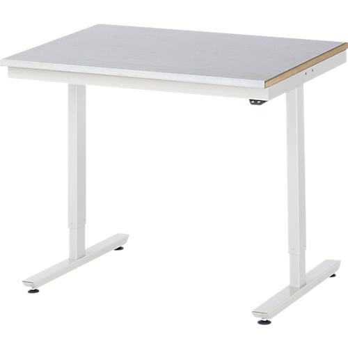 Rau Arbeitstisch Adlatus, elektrisch höhenverstellbar, 25 mm MDF-Platte, Stahlblechbelag, 150 kg, B 1000 x T 800 x H 720-1120 mm, silber/lichtgrau