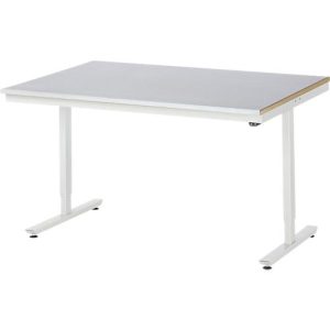 Rau Arbeitstisch Adlatus, elektrisch höhenverstellbar, 25 mm MDF-Platte, Stahlblechbelag, 150 kg, B 1500 x T 1000 x H 720-1120 mm, silber/lichtgrau Rau Arbeitstisch Adlatus, elektrisch höhenverstellbar, 25 mm MDF-Platte, Stahlblechbelag, 150 kg, B 1500 x T 1000 x H 720-1120 mm, silber/lichtgrau