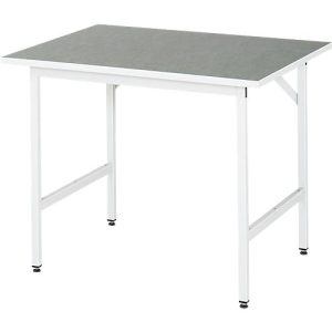 Rau Arbeitstisch Jerry, manuell höhenverstellbar, 25 mm Spanplatte mit Linoleumbelag, bis 300 kg, B 1000 x T 800 x H 800-850 mm, hellgrau/lichtgrau Rau Arbeitstisch Jerry, manuell höhenverstellbar, 25 mm Spanplatte mit Linoleumbelag, bis 300 kg, B 1000 x T 800 x H 800-850 mm, hellgrau/lichtgrau