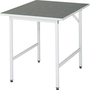 Rau Arbeitstisch Jerry, manuell höhenverstellbar, 25 mm Spanplatte mit Linoleumbelag, bis 300 kg, B 750 x T 1000 x H 800-850 mm, hellgrau/lichtgrau Rau Arbeitstisch Jerry, manuell höhenverstellbar, 25 mm Spanplatte mit Linoleumbelag, bis 300 kg, B 750 x T 1000 x H 800-850 mm, hellgrau/lichtgrau