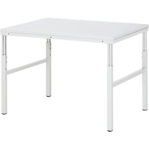 Rau Basistisch Serie E, manuell höhenverstellbar, 22 mm Spanplatte mit Melaminbelag, bis 450 kg, B 1200 x T 700 x H 650-1000 mm, lichtgrau Rau Basistisch Serie E, manuell höhenverstellbar, 22 mm Spanplatte mit Melaminbelag, bis 450 kg, B 1200 x T 700 x H 650-1000 mm, lichtgrau