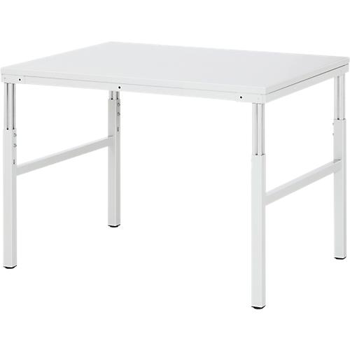 Rau Basistisch Serie E, manuell höhenverstellbar, 22 mm Spanplatte mit Melaminbelag, bis 450 kg, B 1200 x T 700 x H 650-1000 mm, lichtgrau