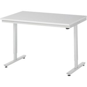 Rau ESD-Arbeitstisch Adlatus, elektrisch höhenverstellbar, 28 mm Spanplatte mit Melaminbelag, bis 150 kg, B 1250 x T 800 x H 720-1120 mm, lichtgrau Rau ESD-Arbeitstisch Adlatus, elektrisch höhenverstellbar, 28 mm Spanplatte mit Melaminbelag, bis 150 kg, B 1250 x T 800 x H 720-1120 mm, lichtgrau