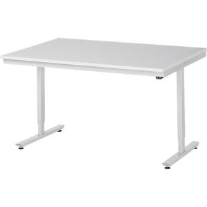 Rau ESD-Arbeitstisch Adlatus, elektrisch höhenverstellbar, 28 mm Spanplatte mit Melaminbelag, bis 150 kg, B 1500 x T 1000 x H 720-1120 mm, lichtgrau Rau ESD-Arbeitstisch Adlatus, elektrisch höhenverstellbar, 28 mm Spanplatte mit Melaminbelag, bis 150 kg, B 1500 x T 1000 x H 720-1120 mm, lichtgrau