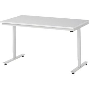 Rau ESD-Arbeitstisch Adlatus, elektrisch höhenverstellbar, 28 mm Spanplatte mit Melaminbelag, bis 150 kg, B 1500 x T 800 x H 720-1120 mm, lichtgrau Rau ESD-Arbeitstisch Adlatus, elektrisch höhenverstellbar, 28 mm Spanplatte mit Melaminbelag, bis 150 kg, B 1500 x T 800 x H 720-1120 mm, lichtgrau