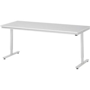 Rau ESD-Arbeitstisch Adlatus, elektrisch höhenverstellbar, 28 mm Spanplatte mit Melaminbelag, bis 150 kg, B 2000 x T 800 x H 720-1120 mm, lichtgrau Rau ESD-Arbeitstisch Adlatus, elektrisch höhenverstellbar, 28 mm Spanplatte mit Melaminbelag, bis 150 kg, B 2000 x T 800 x H 720-1120 mm, lichtgrau