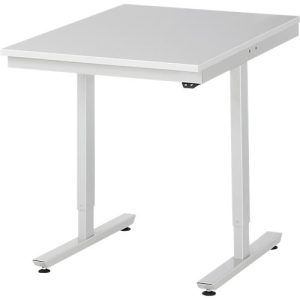 Rau ESD-Arbeitstisch Adlatus, elektrisch höhenverstellbar, 28 mm Spanplatte mit Melaminbelag, bis 150 kg, B 750 x T 1000 x H 720-1120 mm, lichtgrau Rau ESD-Arbeitstisch Adlatus, elektrisch höhenverstellbar, 28 mm Spanplatte mit Melaminbelag, bis 150 kg, B 750 x T 1000 x H 720-1120 mm, lichtgrau