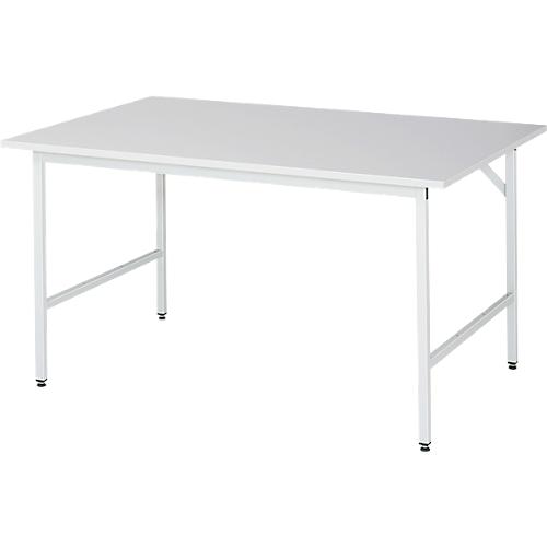 Rau ESD-Arbeitstisch Jerry, manuell höhenverstellbar, 28 mm Spanplatte mit Melaminbelag, bis 300 kg, B 1500 x T 1000 x H 800-850 mm, lichtgrau