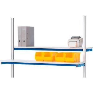 Rau Etagenbord für manuell höhenverstellbare Arbeitsplatzsysteme Serie E, melaminharzbeschichtet, B 1200 x T 310 x H 75 mm, lichtgrau, bis 30 kg Rau Etagenbord für manuell höhenverstellbare Arbeitsplatzsysteme Serie E, melaminharzbeschichtet, B 1200 x T 310 x H 75 mm, lichtgrau, bis 30 kg