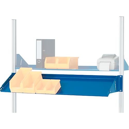 Rau Metallablage für höhenverstellbare Arbeitsplatzsysteme Serie E, neigungsverstellbar, B 1500 x T 300 x H 160 mm, bis 30 kg