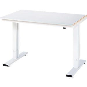 Rau Werktisch Adlatus, elektrisch höhenverstellbar, 25 mm Spanplatte, Linoleumbelag, bis 300 kg, B 750 x T 800 x H 720-1120 mm, hellgrau/lichtgrau Rau Werktisch Adlatus, elektrisch höhenverstellbar, 25 mm Spanplatte, Linoleumbelag, bis 300 kg, B 750 x T 800 x H 720-1120 mm, hellgrau/lichtgrau