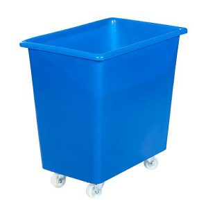 Rechteckbehälter, Kunststoff, fahrbar, 135 l, blau Rechteckbehälter, Kunststoff, fahrbar, 135 l, blau