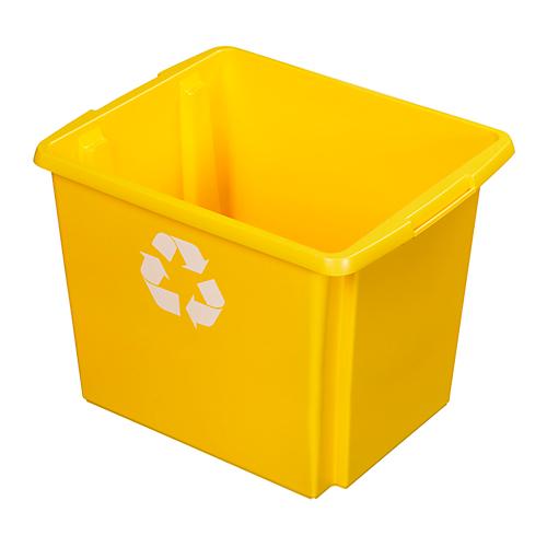 Recycle-Box Sunware Nesta, 45 l, L 455 x B 360 x H 360 mm, gelb
