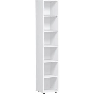 Regal, 6 Ordnerhöhen, 5 Böden, B 400 x T 400 x H 2160 mm, weiß Regal, 6 Ordnerhöhen, 5 Böden, B 400 x T 400 x H 2160 mm, weiß