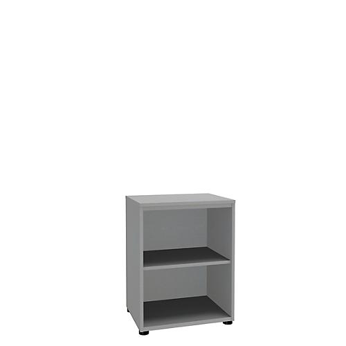 Regal, einteilig, B 600 mm, 2 OH, silber