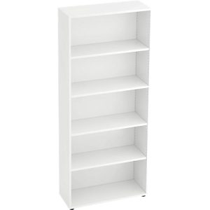 Regal für Anbauwand TARA, 5 Ordnerhöhen, stapelbar, B 800 x T 330 x H 1880 mm, weiß Regal für Anbauwand TARA, 5 Ordnerhöhen, stapelbar, B 800 x T 330 x H 1880 mm, weiß
