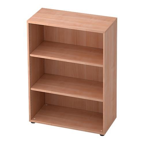 Regal TOPAS LINE, 3 Ordnerhöhen, B 800 mm, Nussbaum