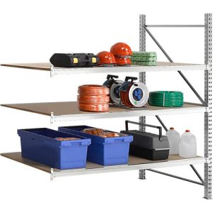 Regalsystem WR 600, Anbaufeld, Traverse blau, mit 2 Ebenen, 2200 x 1500 x 1050 mm Regalsystem WR 600, Anbaufeld, Traverse blau, mit 2 Ebenen, 2200 x 1500 x 1050 mm