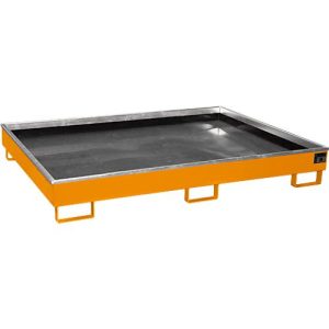 Regalwanne mit PE-Einsatz Regalwanne RW 1800 PE, lackiert, Gelborange Regalwanne mit PE-Einsatz Regalwanne RW 1800 PE, lackiert, Gelborange
