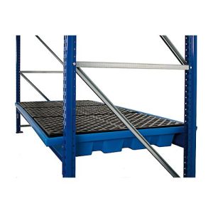 Regalwanne, Polyethylen, einhängbar, unterfahrbar, m. PE-Gitterrost, B 1780 x T 1300 x H 275 mm Regalwanne, Polyethylen, einhängbar, unterfahrbar, m. PE-Gitterrost, B 1780 x T 1300 x H 275 mm