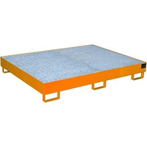 Regalwanne Typ RW/GR 1800, mit Gitterrost, orange RAL2000 Regalwanne Typ RW/GR 1800, mit Gitterrost, orange RAL2000