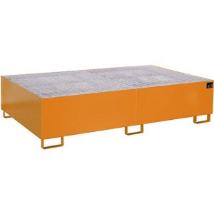 Regalwanne Typ RW/GR 2200-2, mit Gitterrost, orange RAL2000 Regalwanne Typ RW/GR 2200-2, mit Gitterrost, orange RAL2000