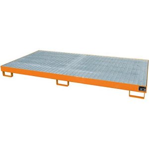 Regalwanne Typ RW/GR 2700-1, mit Gitterrost, orange RAL2000 Regalwanne Typ RW/GR 2700-1, mit Gitterrost, orange RAL2000